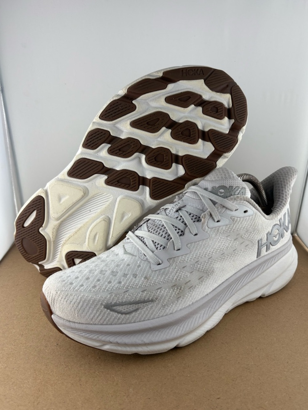 Hoka Clifton 9 Women's Size 11 B White Nimbus Cloud Running Shoes 1127896 NCWT